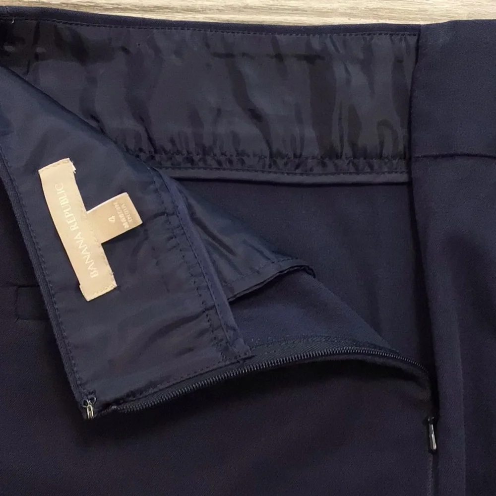 Banana Republic Blue Twill Straight Skirt 4